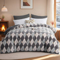 Warm Velvety Snow Fleece Lamb Cross Comforter