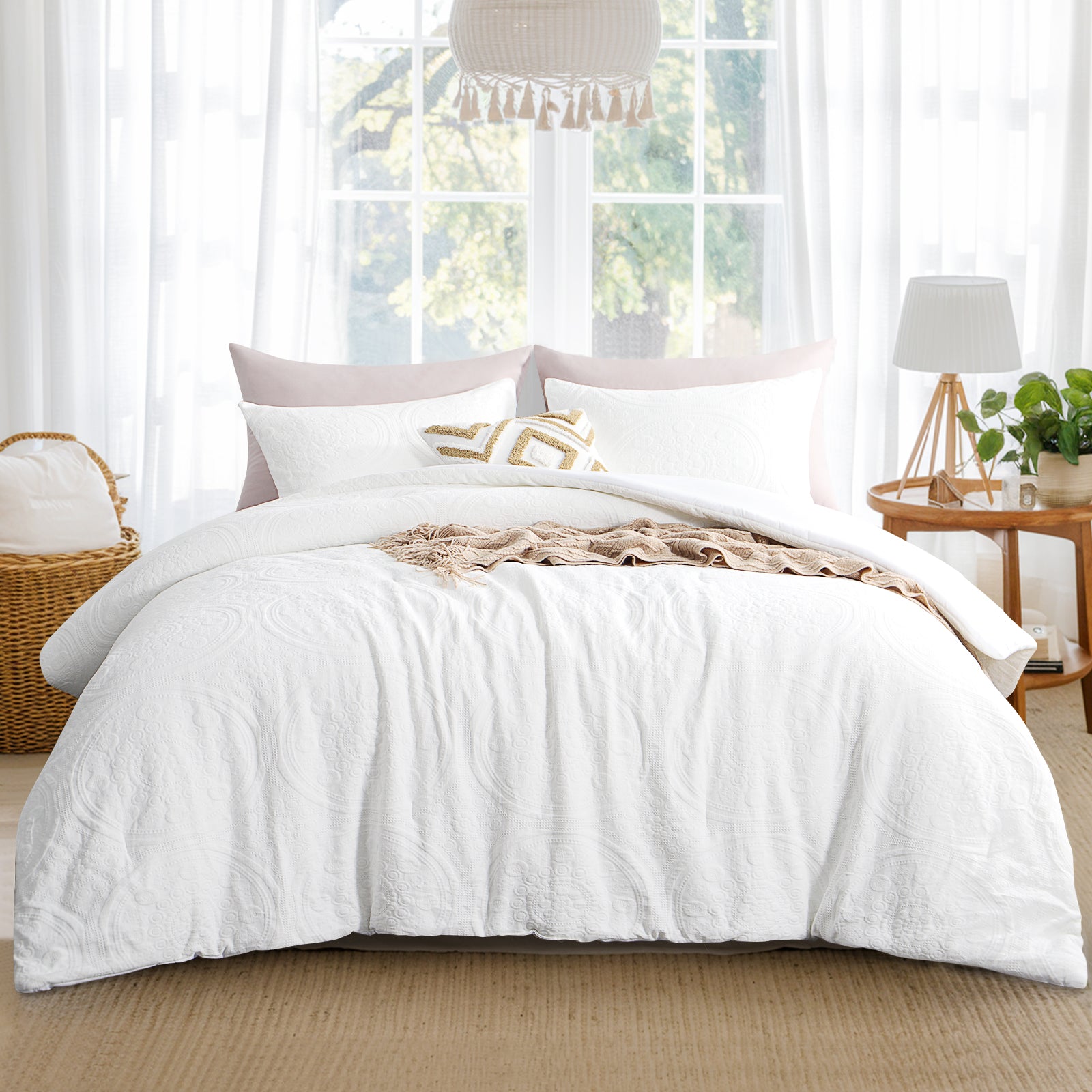 Aisbo Modern 2-Piece Ellipse Patterned Comforter Set, Twin Size